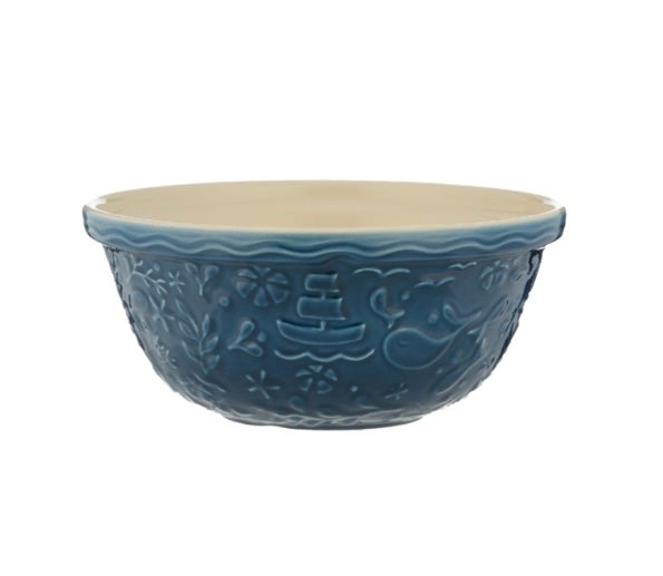Mason Cash Earthenware Mixing Bowls 12" Nautical Style (Color: Dark Blue)
