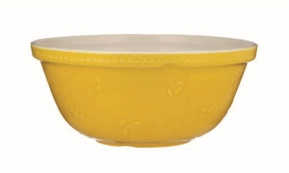 Mason Cash Earthenware Mixing Bowls 11" Sweet Bee Style (Color: Yellow)