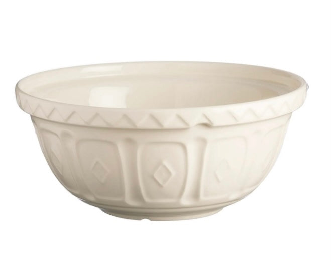 Mason Cash Earthenware Mixing Bowls 12" (Color: Cream)