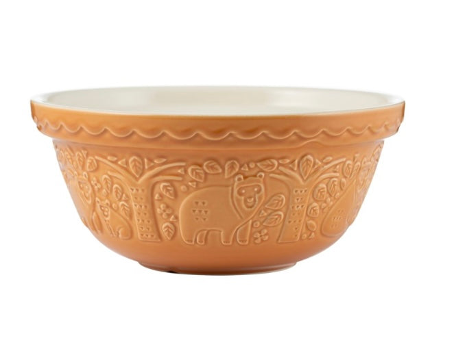 Mason Cash Earthenware Mixing Bowls 9.5" - Forest Design (Color: Ochre)