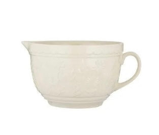 Mason Cash Earthenware Batter Bowls 10" Meadow Design (Color: Cream)