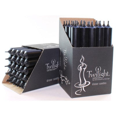 10" Twilight Dinner Candles - Black