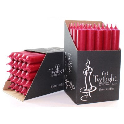 10" Twilight Dinner Candles - Cranberry