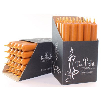 7" Twilight Dinner Candles - Honey