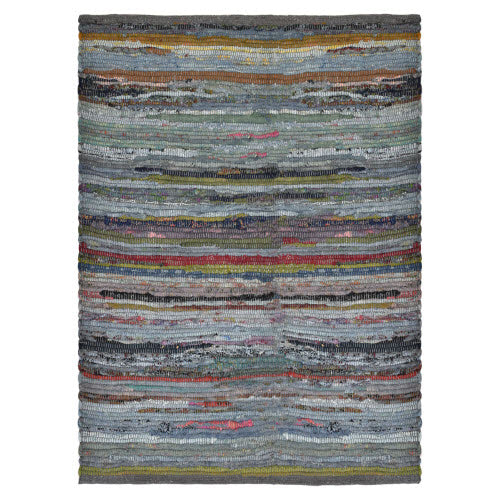 Premium Rag Rug Runner - Blue Smoke
