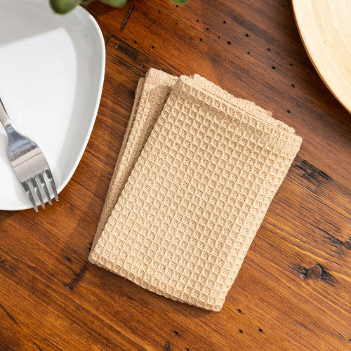Broadway Waffle Kitchen Towel - Khaki