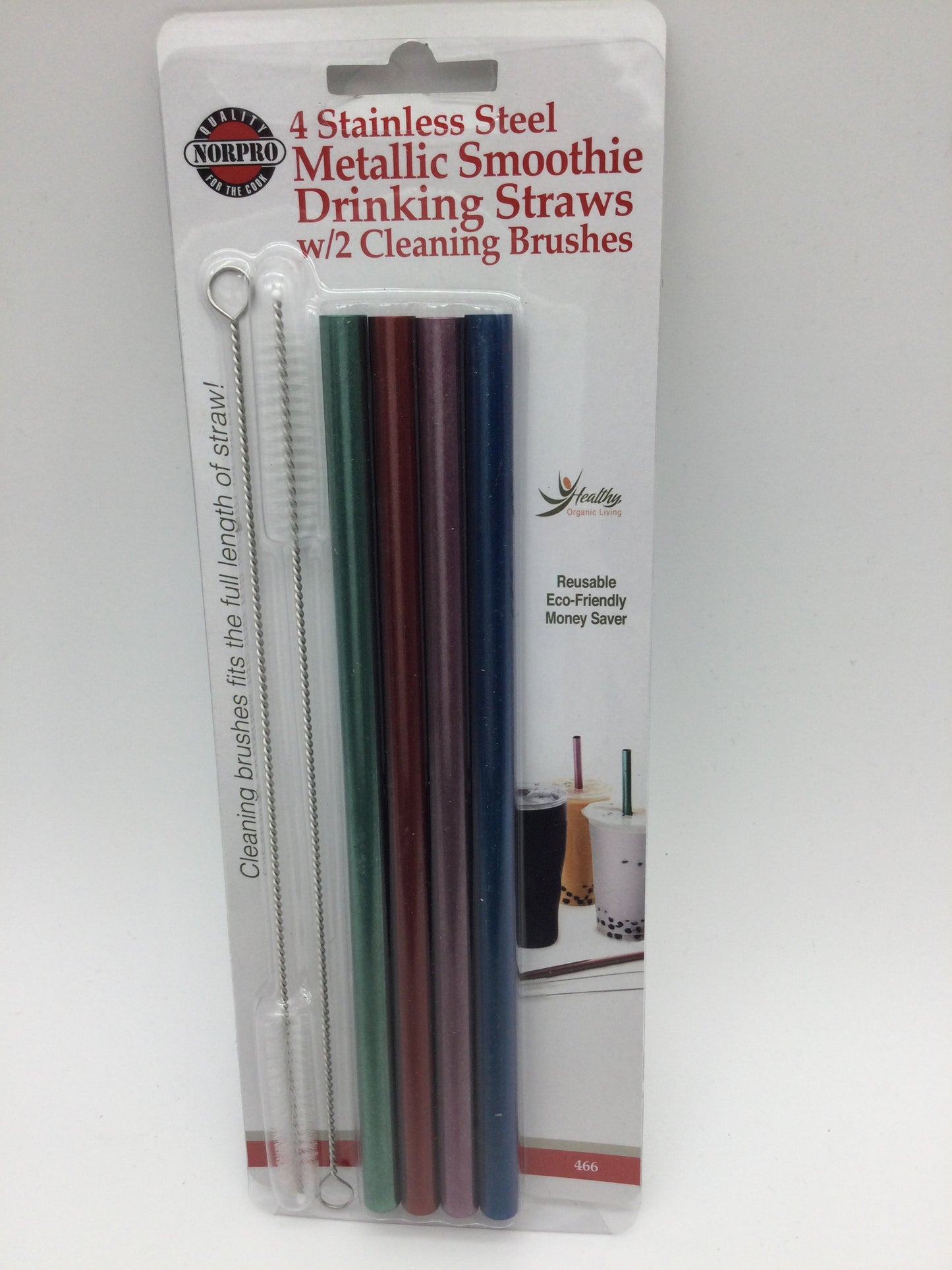 Norpro Metallic Smoothie Drinking Straw
