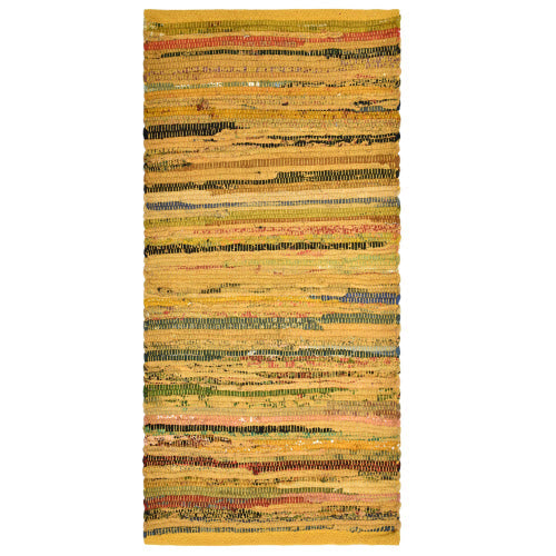 Premium Rag Rug Large - Mustard