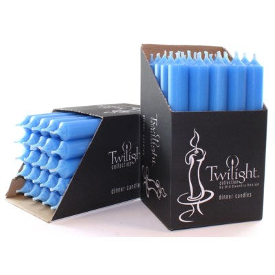 10" Twilight Dinner Candles - Sky Blue