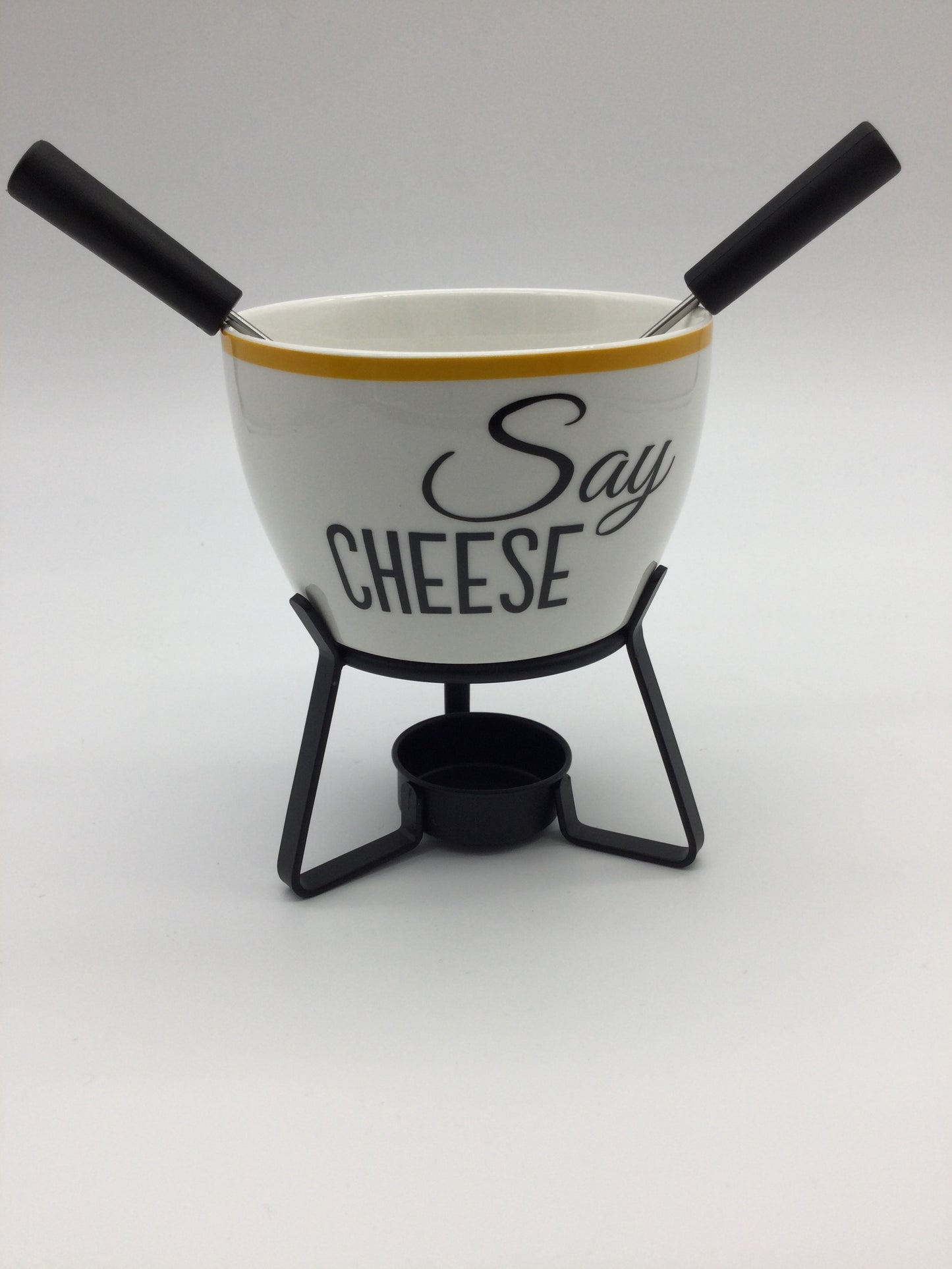 Fondue Set - White / Yellow / Black