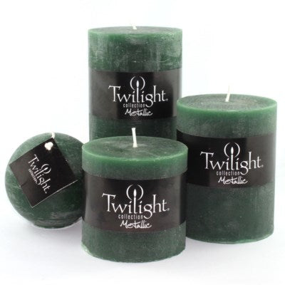 3" x 6" Unscented Twilight Pillar Candles - Rainforest