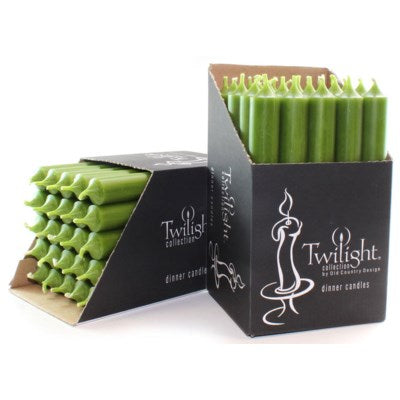 10" Twilight Dinner Candles - Olive