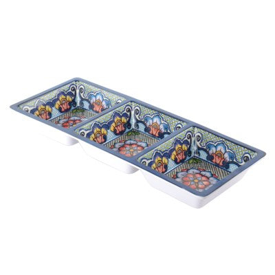 Taco 3 Section Tray - Blue