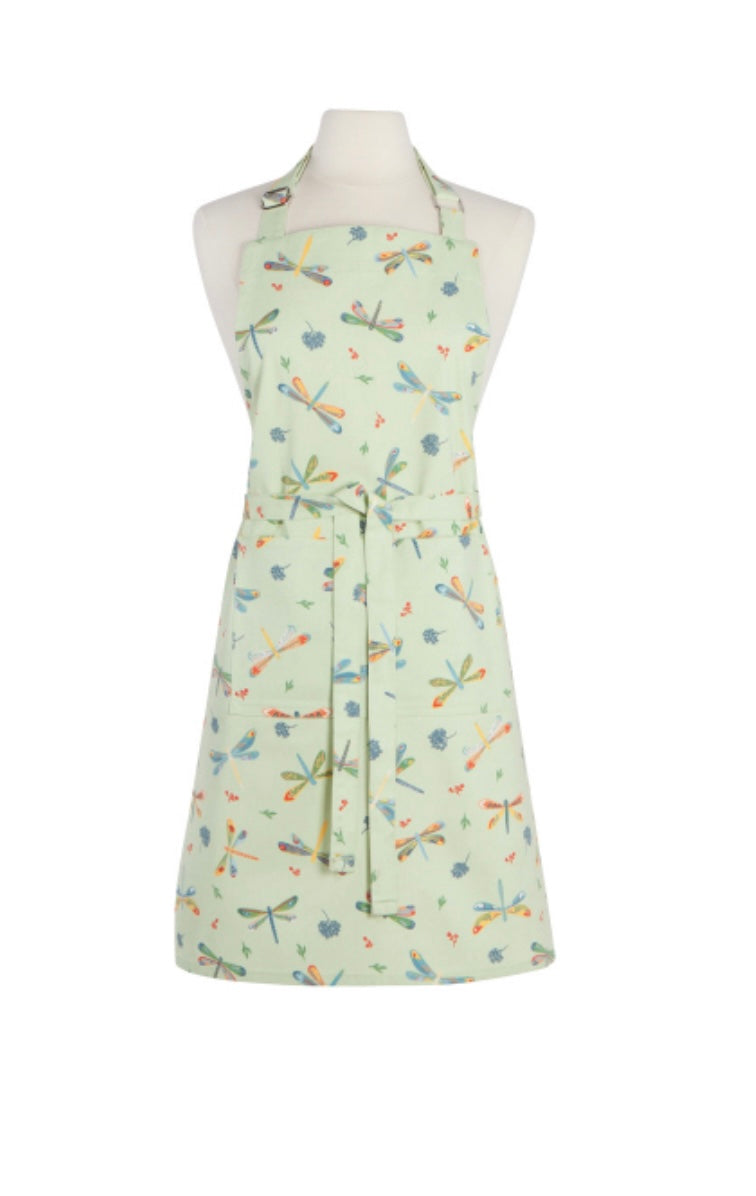 Cotton Chef Apron - Dragonfly