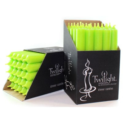 7" Twilight Dinner Candles - Lime
