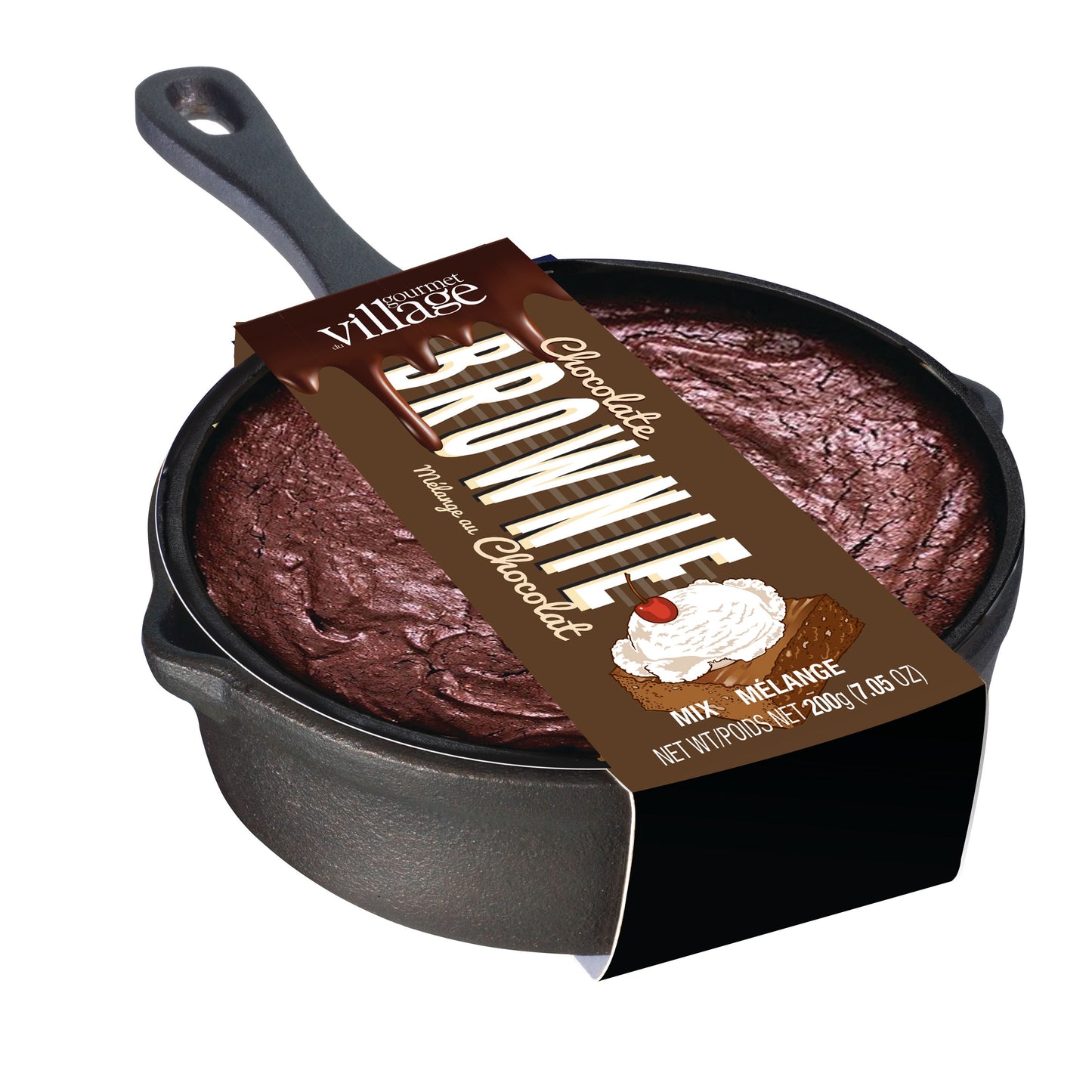 Gourmet du Village Brownie with Cast Iron Pan