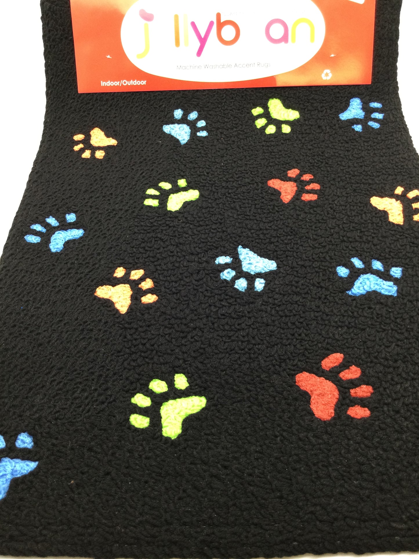 Jelly Bean Washable Indoor/Outdoor Carpets - Paw Prints