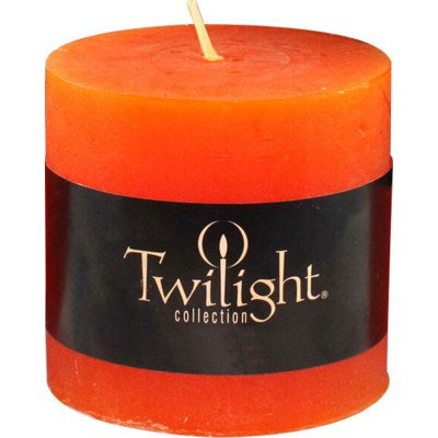 3" x 3" Scented Twilight Pillar Candles - Orange & Tangerine Explosion