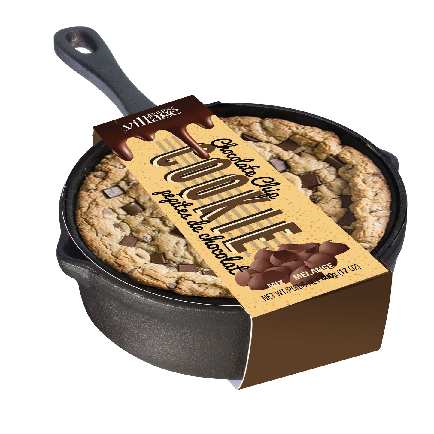 Gourmet du Village Chocolate Cookie with Cast Iron Pan