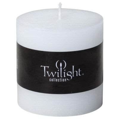 3" x 3" Scented Twilight Pillar Candles - White Cocomint