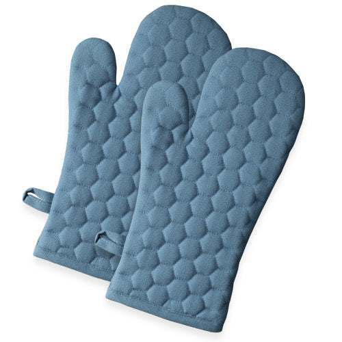Fouta Oven Mitts - Blue