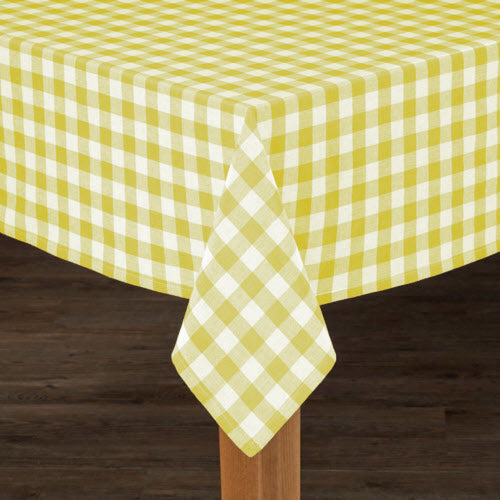 Country Check Table Cloth - Large - Yellow