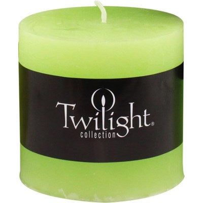3" x 3" Scented Twilight Pillar Candles - Lime with Melon