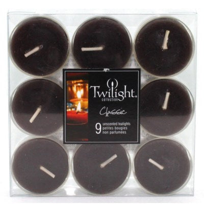 9 Pack Twilight Tea Lights - Black