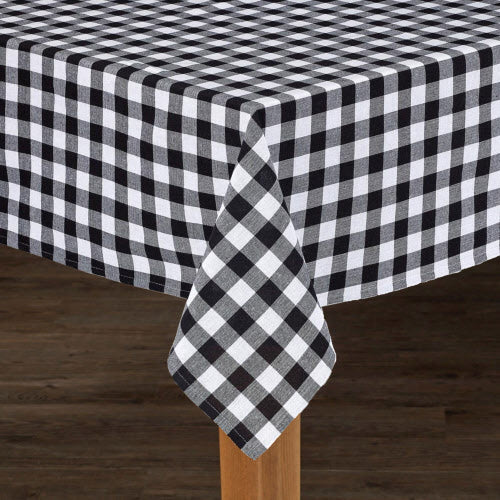 Country Check Table Cloth - Large - Black