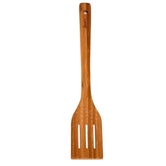 Norpro 12" Bamboo Slotted Spatula with Flat Handle