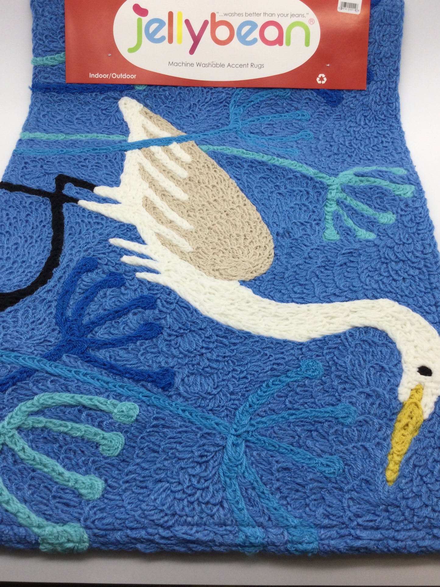 Jelly Bean Washable Indoor/Outdoor Carpets - Whooping Crane