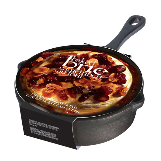 Gourmet du Village Baked Brie Topping - Cranberry & Almond with Pan