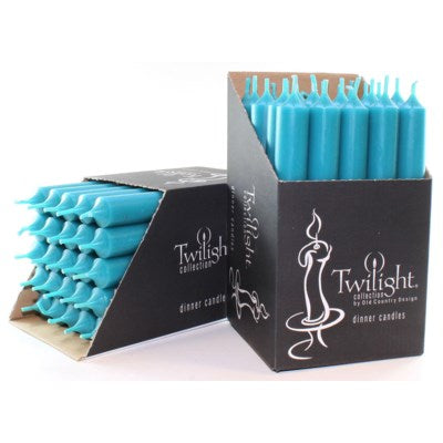 7" Twilight Dinner Candles - Turquois