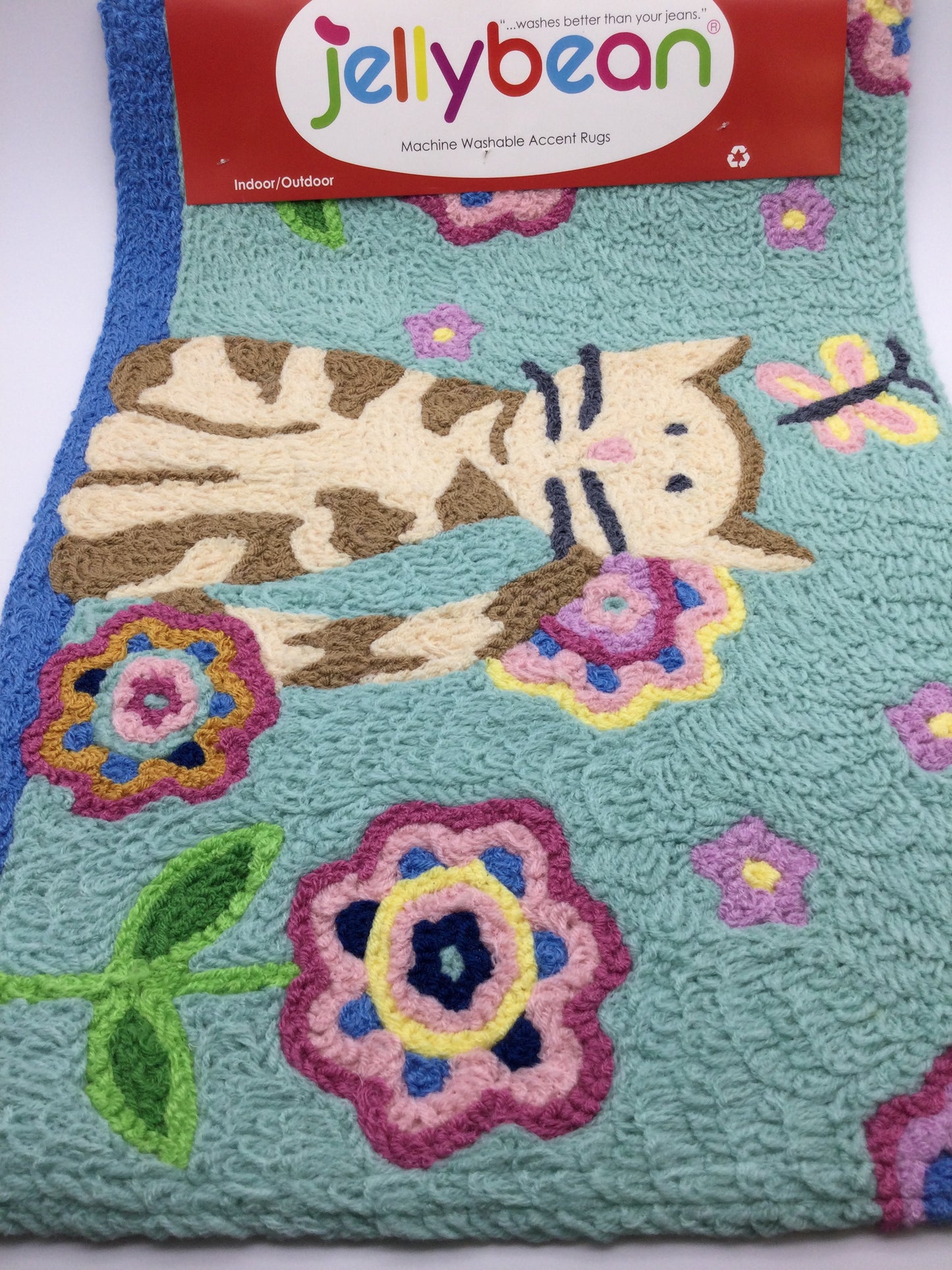 Jelly Bean Washable Indoor/Outdoor Carpets - Tabby & Butterfly