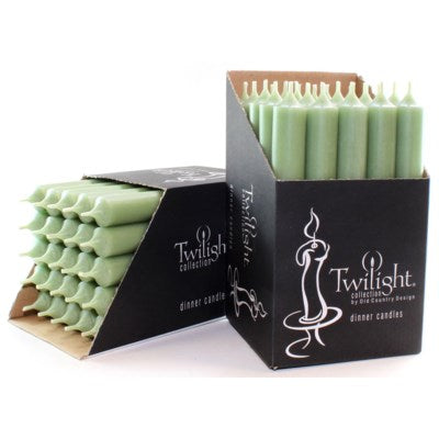 7" Twilight Dinner Candles - Sage