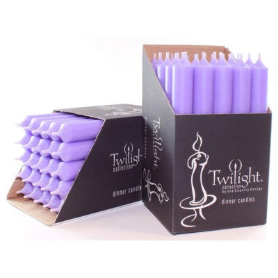 7" Twilight Dinner Candles - Lavender