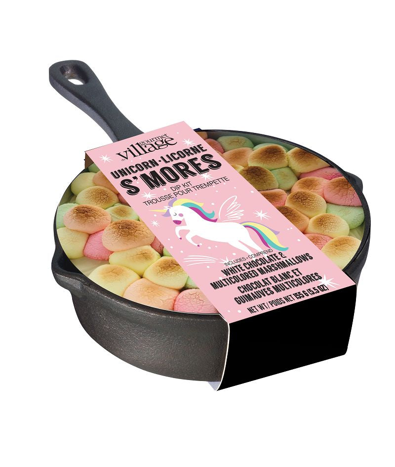 Gourmet du Village Unicorn S'Mores Dip Kit with Cast Iron Pan