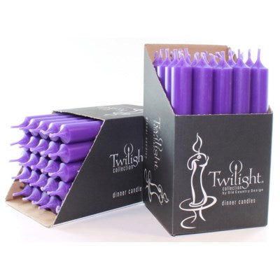7" Twilight Dinner Candles - Violet