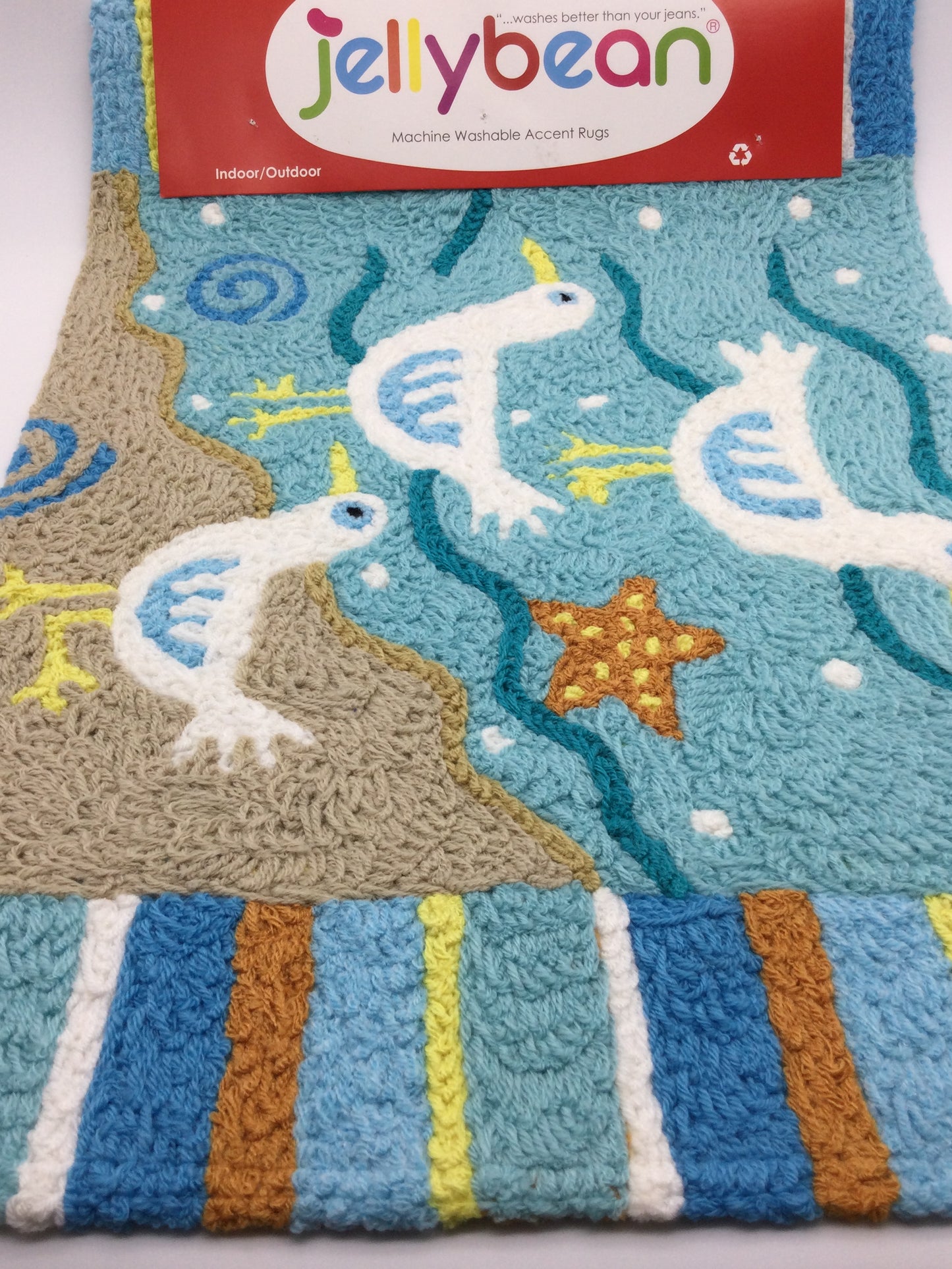 Jelly Bean Washable Indoor/Outdoor Carpets - Sassy Seagulls